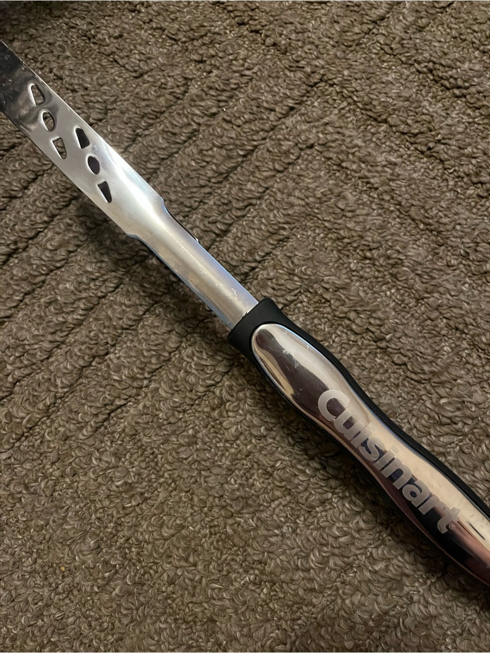 Cuisinart Stainless Steel Tongs with Black Grip